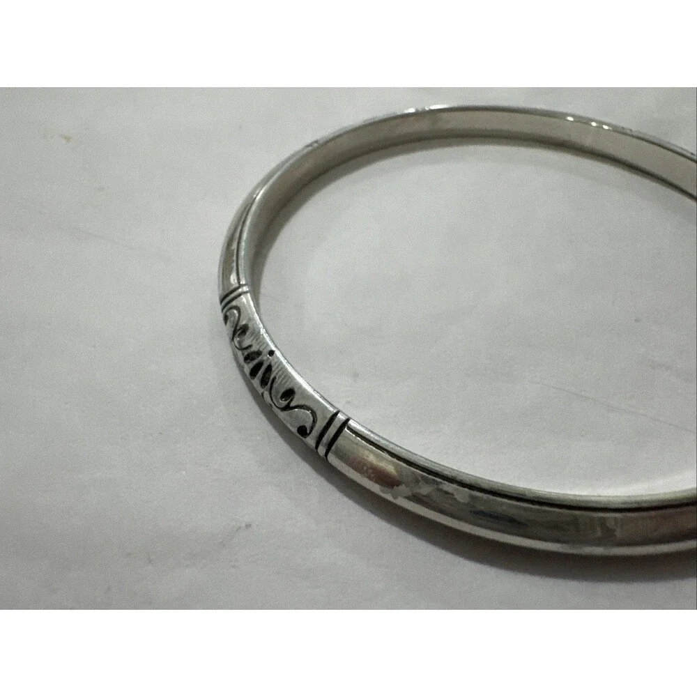 BRIGHTON -  Embossed Design 5mm Bangle Bracelet - 2.5